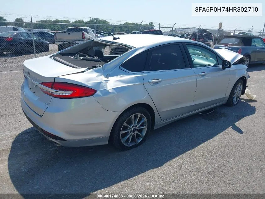 2017 Ford Fusion Se VIN: 3FA6P0H74HR302710 Lot: 40174888