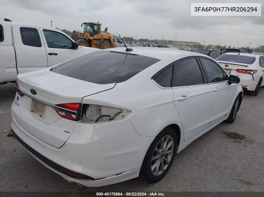 3FA6P0H77HR206294 2017 Ford Fusion Se