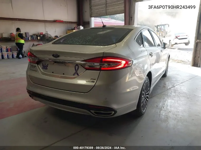 3FA6P0T90HR243499 2017 Ford Fusion Se