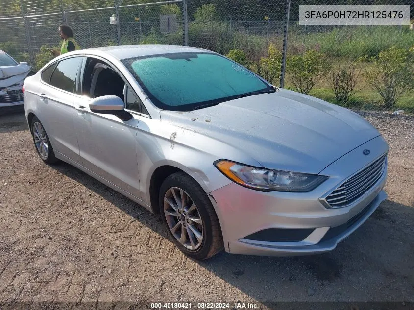 2017 Ford Fusion Se VIN: 3FA6P0H72HR125476 Lot: 40180421