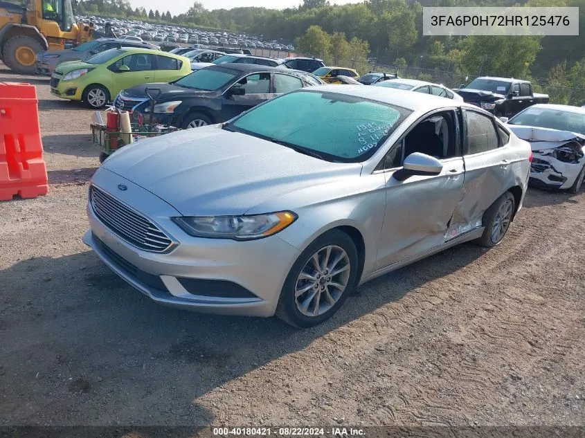 2017 Ford Fusion Se VIN: 3FA6P0H72HR125476 Lot: 40180421