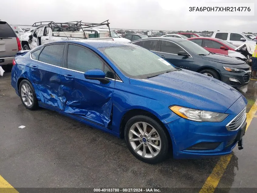 3FA6P0H7XHR214776 2017 Ford Fusion Se