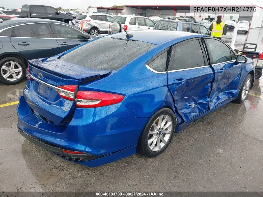 3FA6P0H7XHR214776 2017 Ford Fusion Se