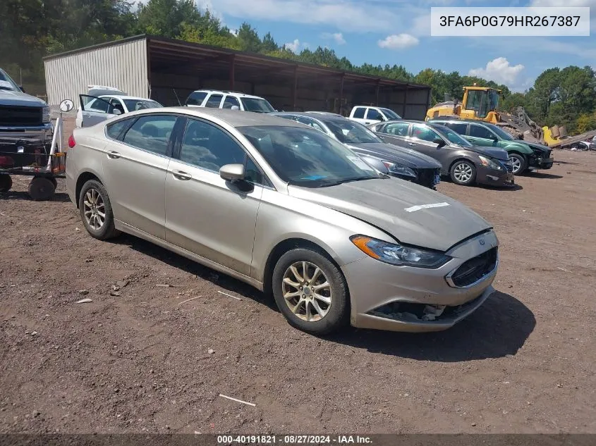 2017 Ford Fusion S VIN: 3FA6P0G79HR267387 Lot: 40191821