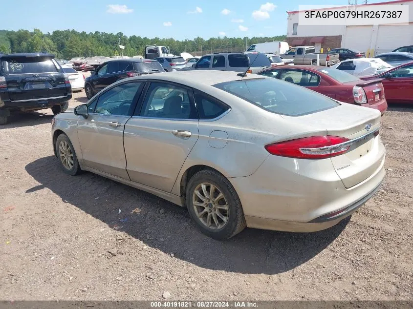 2017 Ford Fusion S VIN: 3FA6P0G79HR267387 Lot: 40191821