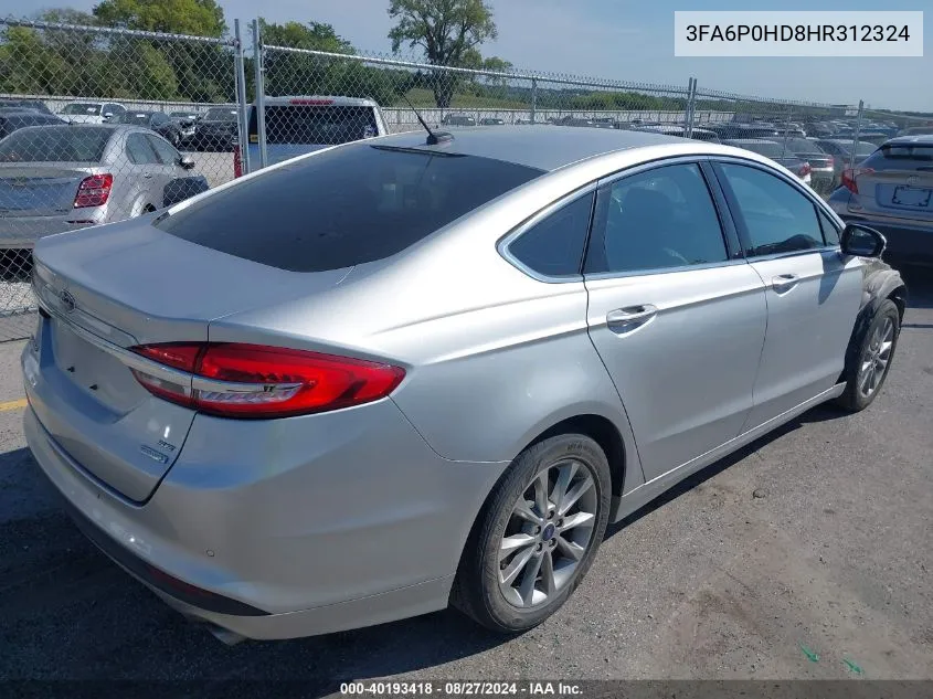 3FA6P0HD8HR312324 2017 Ford Fusion Se