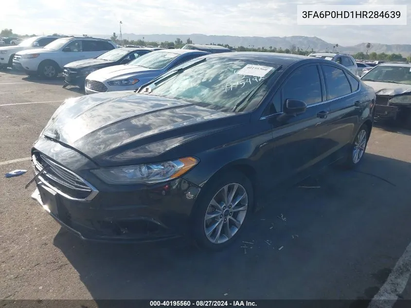 2017 Ford Fusion Se VIN: 3FA6P0HD1HR284639 Lot: 40195560