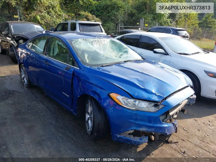 2017 Ford Fusion Hybrid Se VIN: 3FA6P0LUXHR373813 Lot: 40208337