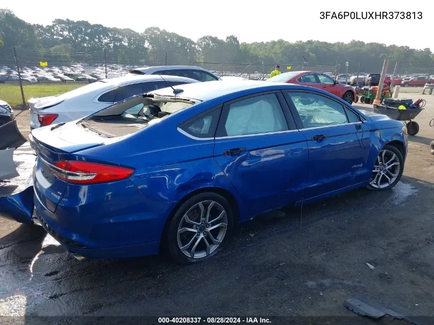 2017 Ford Fusion Hybrid Se VIN: 3FA6P0LUXHR373813 Lot: 40208337