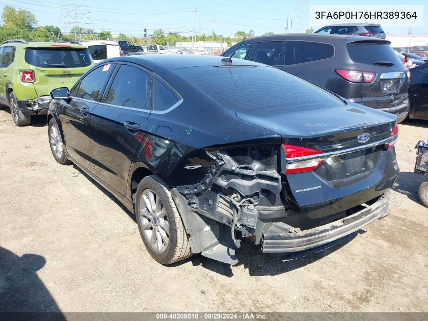 3FA6P0H76HR389364 2017 Ford Fusion Se