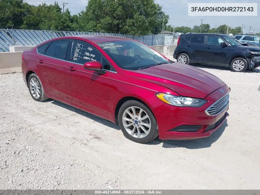 3FA6P0HD0HR272143 2017 Ford Fusion Se