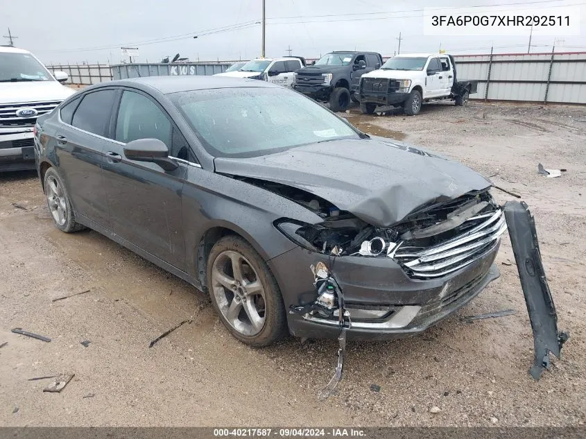 3FA6P0G7XHR292511 2017 Ford Fusion S