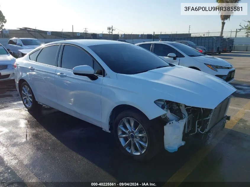 3FA6P0LU9HR385581 2017 Ford Fusion Hybrid Se