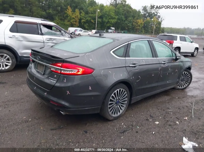 2017 Ford Fusion Hybrid Titanium VIN: 3FA6P0RU9HR399861 Lot: 40232771