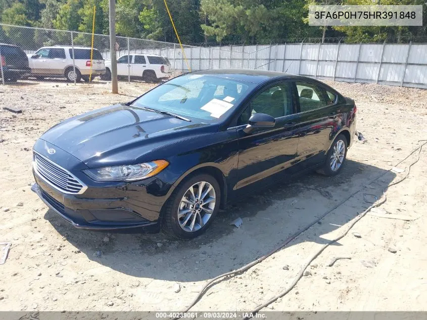 2017 Ford Fusion Se VIN: 3FA6P0H75HR391848 Lot: 40239061