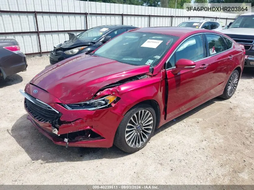 3FA6P0HDXHR203864 2017 Ford Fusion Se