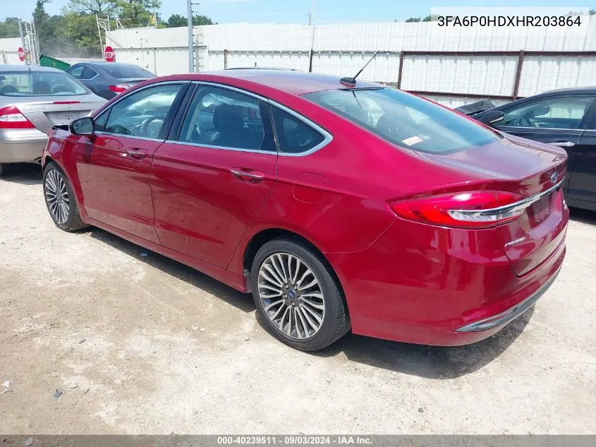 3FA6P0HDXHR203864 2017 Ford Fusion Se