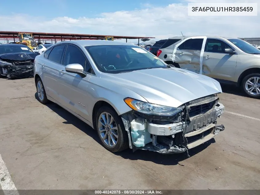 3FA6P0LU1HR385459 2017 Ford Fusion Hybrid Se