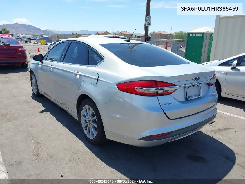 3FA6P0LU1HR385459 2017 Ford Fusion Hybrid Se