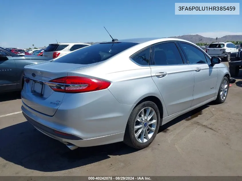 2017 Ford Fusion Hybrid Se VIN: 3FA6P0LU1HR385459 Lot: 40242075