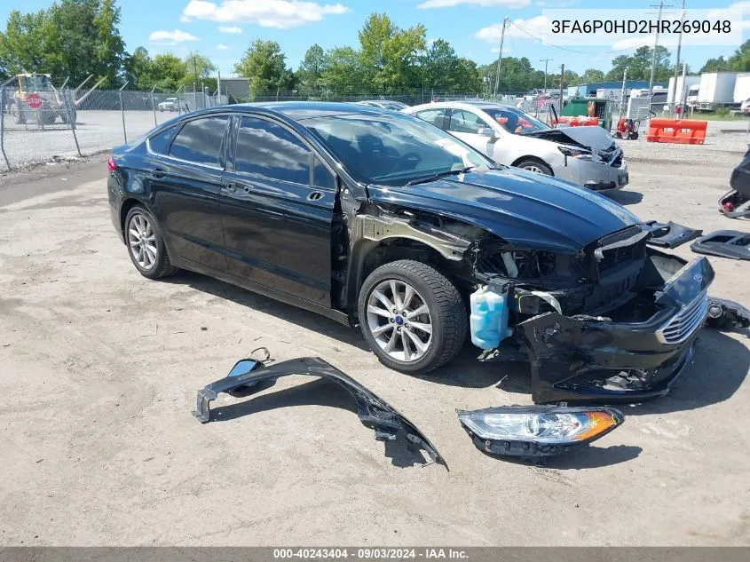 2017 Ford Fusion Se VIN: 3FA6P0HD2HR269048 Lot: 40243404