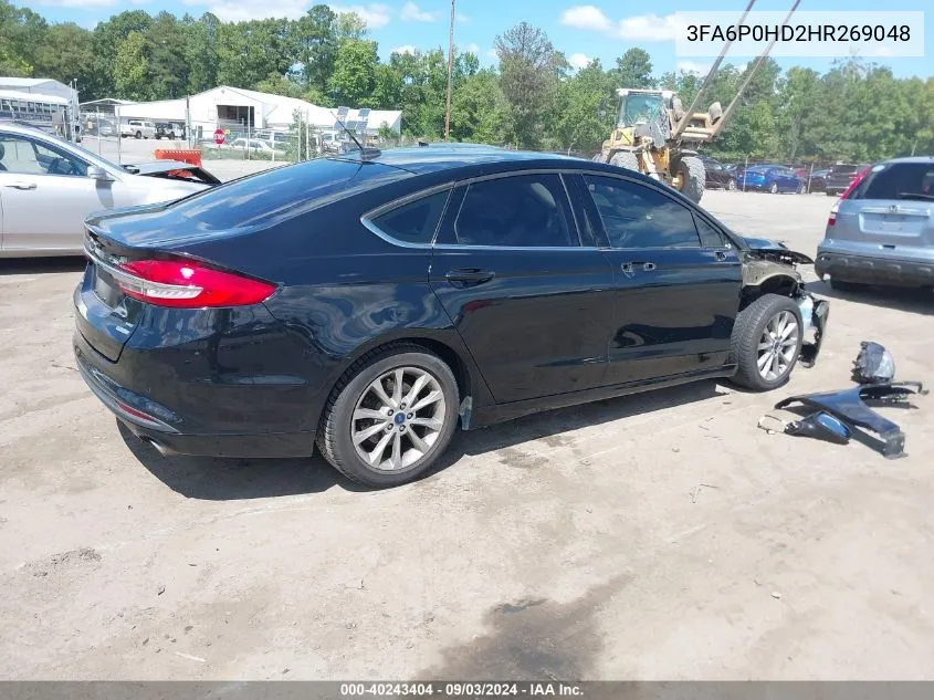 2017 Ford Fusion Se VIN: 3FA6P0HD2HR269048 Lot: 40243404