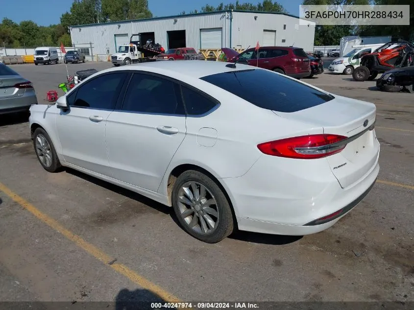 2017 Ford Fusion Se VIN: 3FA6P0H70HR288434 Lot: 40247974