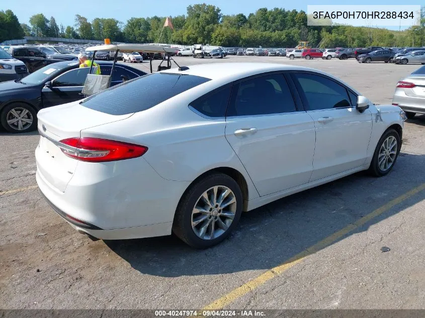 2017 Ford Fusion Se VIN: 3FA6P0H70HR288434 Lot: 40247974