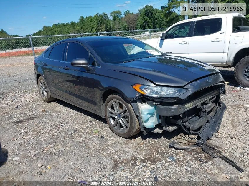 2017 Ford Fusion Se VIN: 3FA6P0HD5HR218966 Lot: 40249437