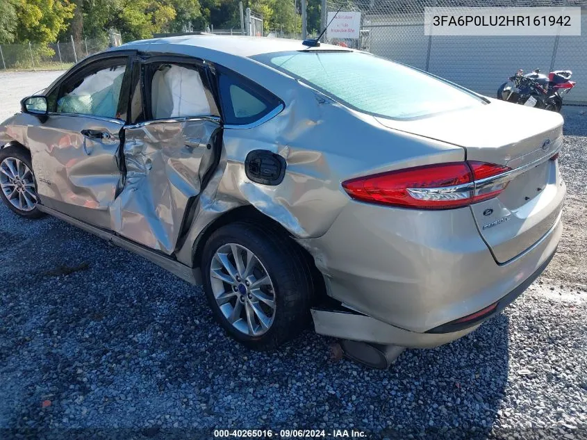 3FA6P0LU2HR161942 2017 Ford Fusion Hybrid Se