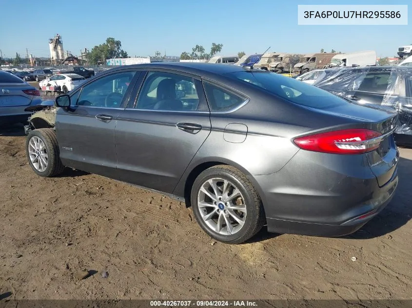 3FA6P0LU7HR295586 2017 Ford Fusion Hybrid Se