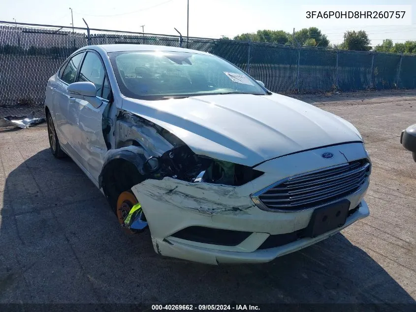 3FA6P0HD8HR260757 2017 Ford Fusion Se