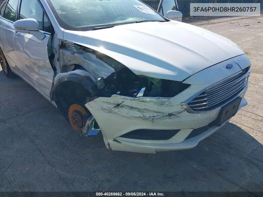 3FA6P0HD8HR260757 2017 Ford Fusion Se