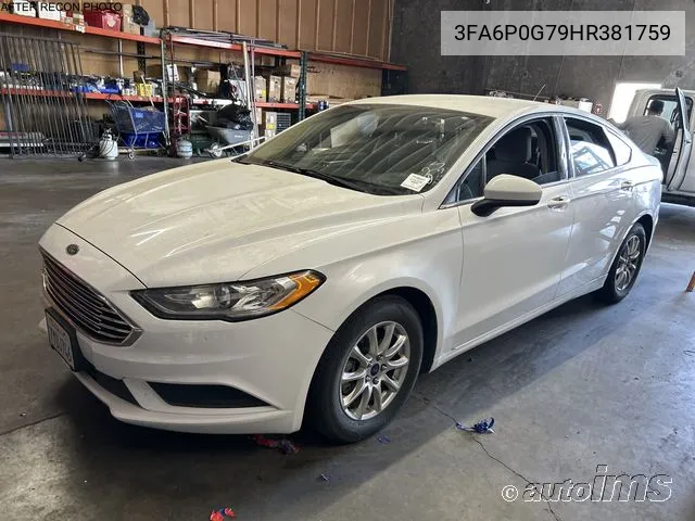 2017 Ford Fusion S VIN: 3FA6P0G79HR381759 Lot: 40272573