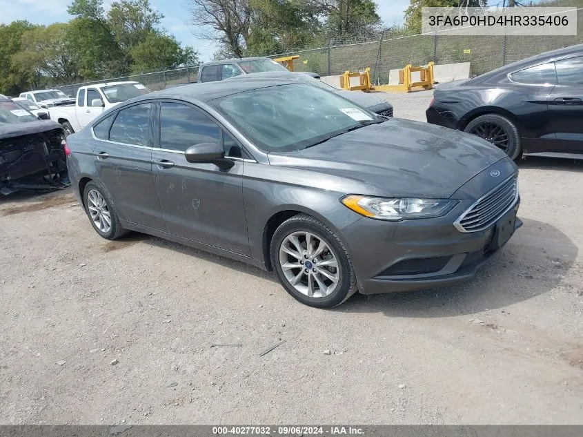 2017 Ford Fusion Se VIN: 3FA6P0HD4HR335406 Lot: 40277032