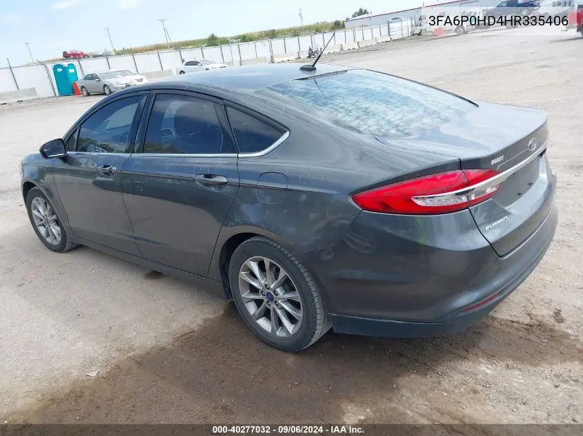 2017 Ford Fusion Se VIN: 3FA6P0HD4HR335406 Lot: 40277032