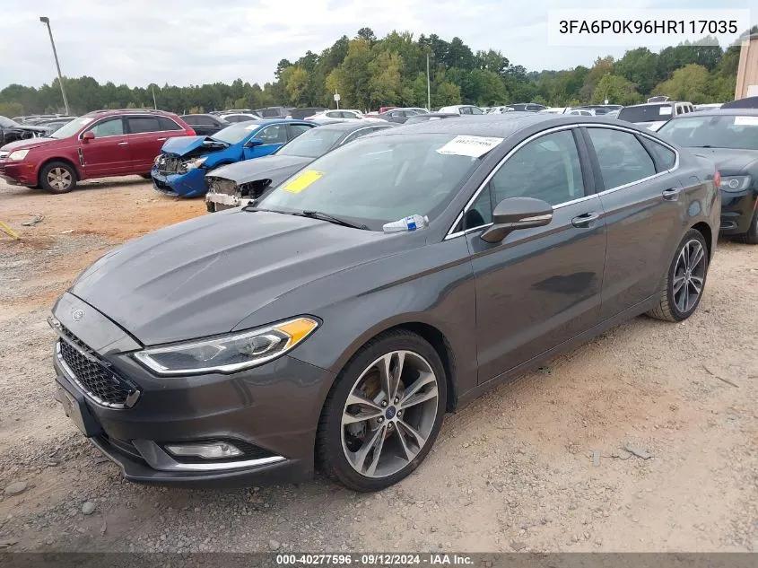 2017 Ford Fusion Titanium VIN: 3FA6P0K96HR117035 Lot: 40277596