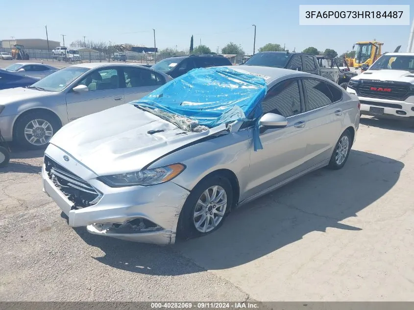 2017 Ford Fusion S VIN: 3FA6P0G73HR184487 Lot: 40282069