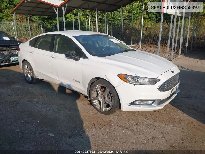 3FA6P0LU3HR356397 2017 Ford Fusion Hybrid Se Hybrid