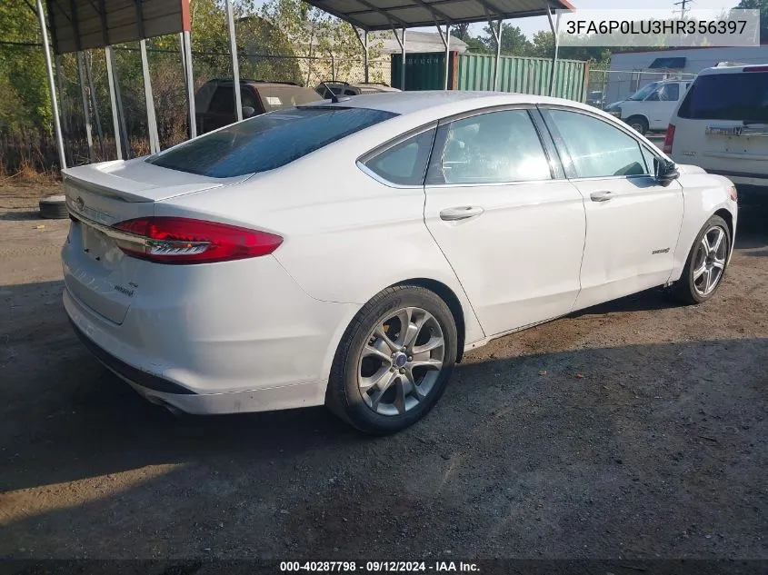 3FA6P0LU3HR356397 2017 Ford Fusion Hybrid Se Hybrid