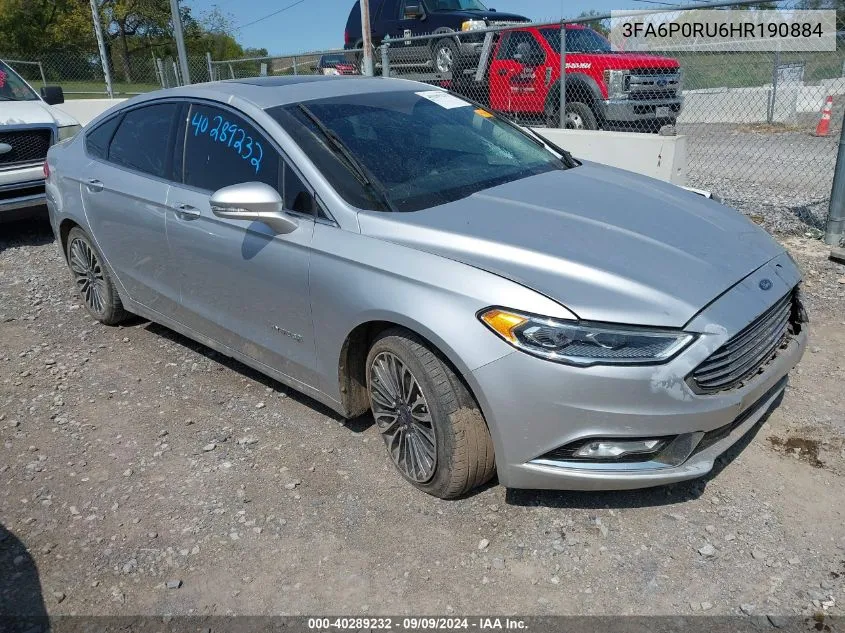 2017 Ford Fusion Hybrid Titanium VIN: 3FA6P0RU6HR190884 Lot: 40289232