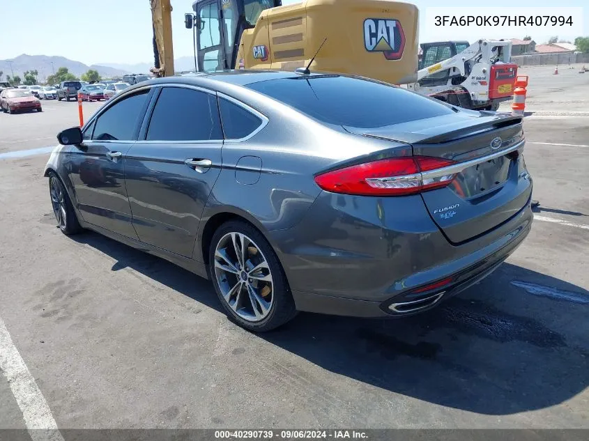 3FA6P0K97HR407994 2017 Ford Fusion Titanium