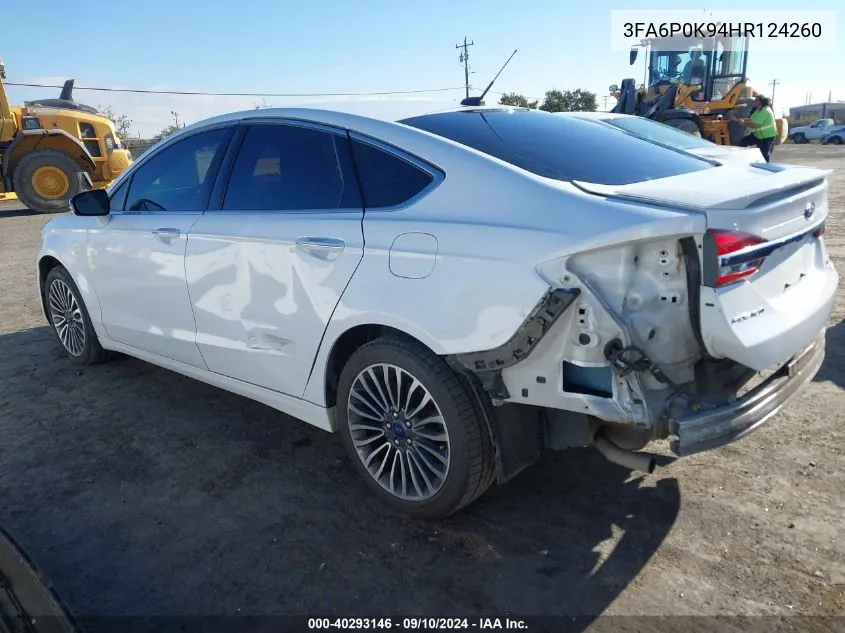 3FA6P0K94HR124260 2017 Ford Fusion Titanium