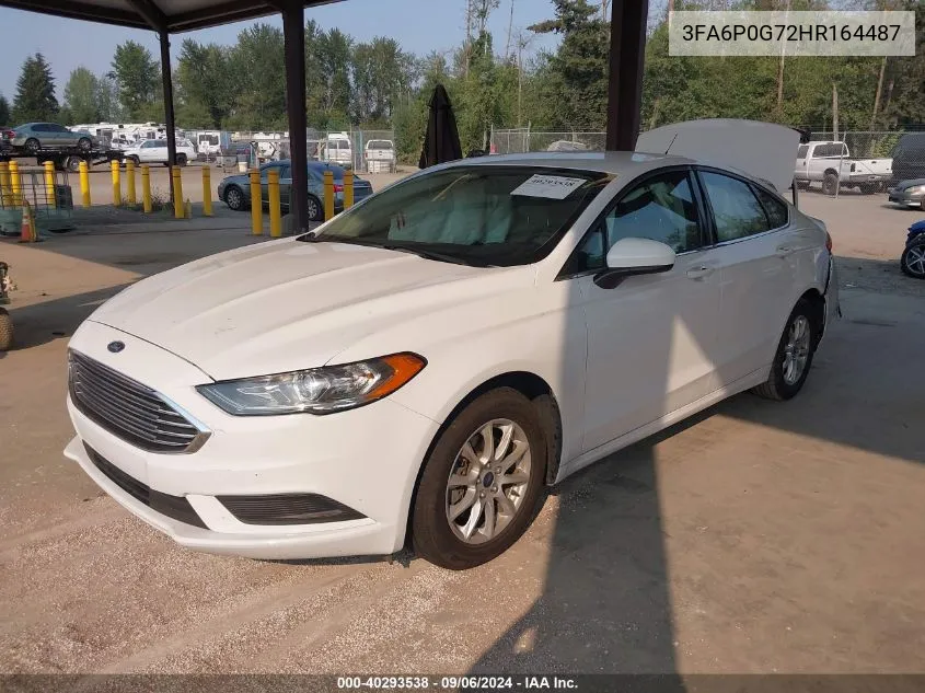 2017 Ford Fusion S VIN: 3FA6P0G72HR164487 Lot: 40293538