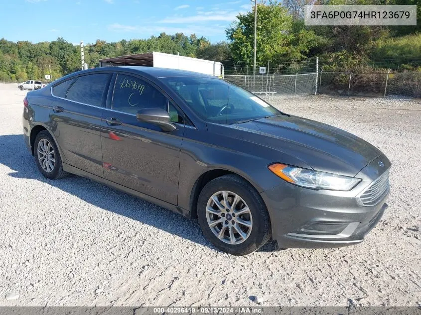 2017 Ford Fusion S VIN: 3FA6P0G74HR123679 Lot: 40296419