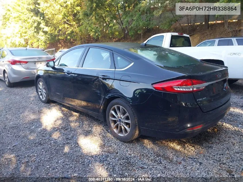 2017 Ford Fusion Se VIN: 3FA6P0H72HR338864 Lot: 40311750