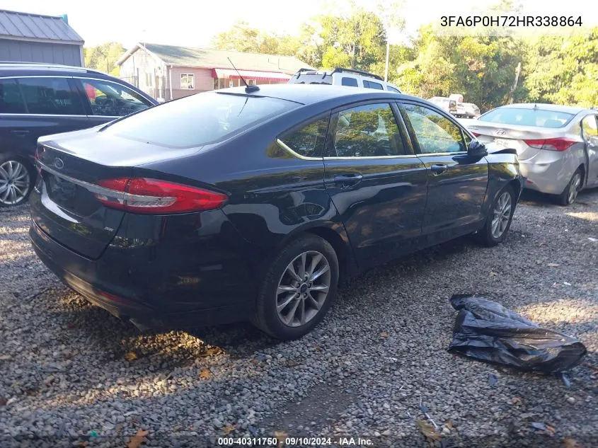 2017 Ford Fusion Se VIN: 3FA6P0H72HR338864 Lot: 40311750