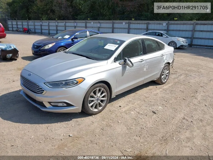 3FA6P0HD1HR291705 2017 Ford Fusion Se