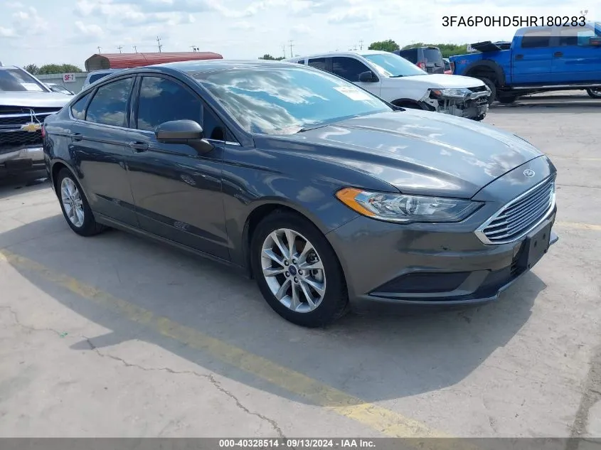 3FA6P0HD5HR180283 2017 Ford Fusion Se