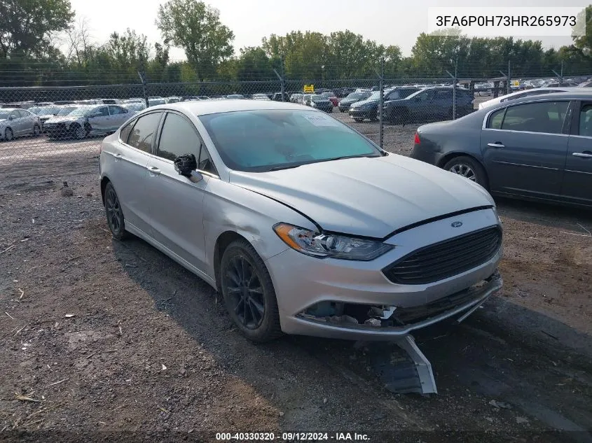 2017 Ford Fusion Se VIN: 3FA6P0H73HR265973 Lot: 40330320